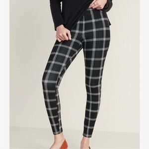 High-Waisted Stevie Ponte-Knit Pant, Windowpane